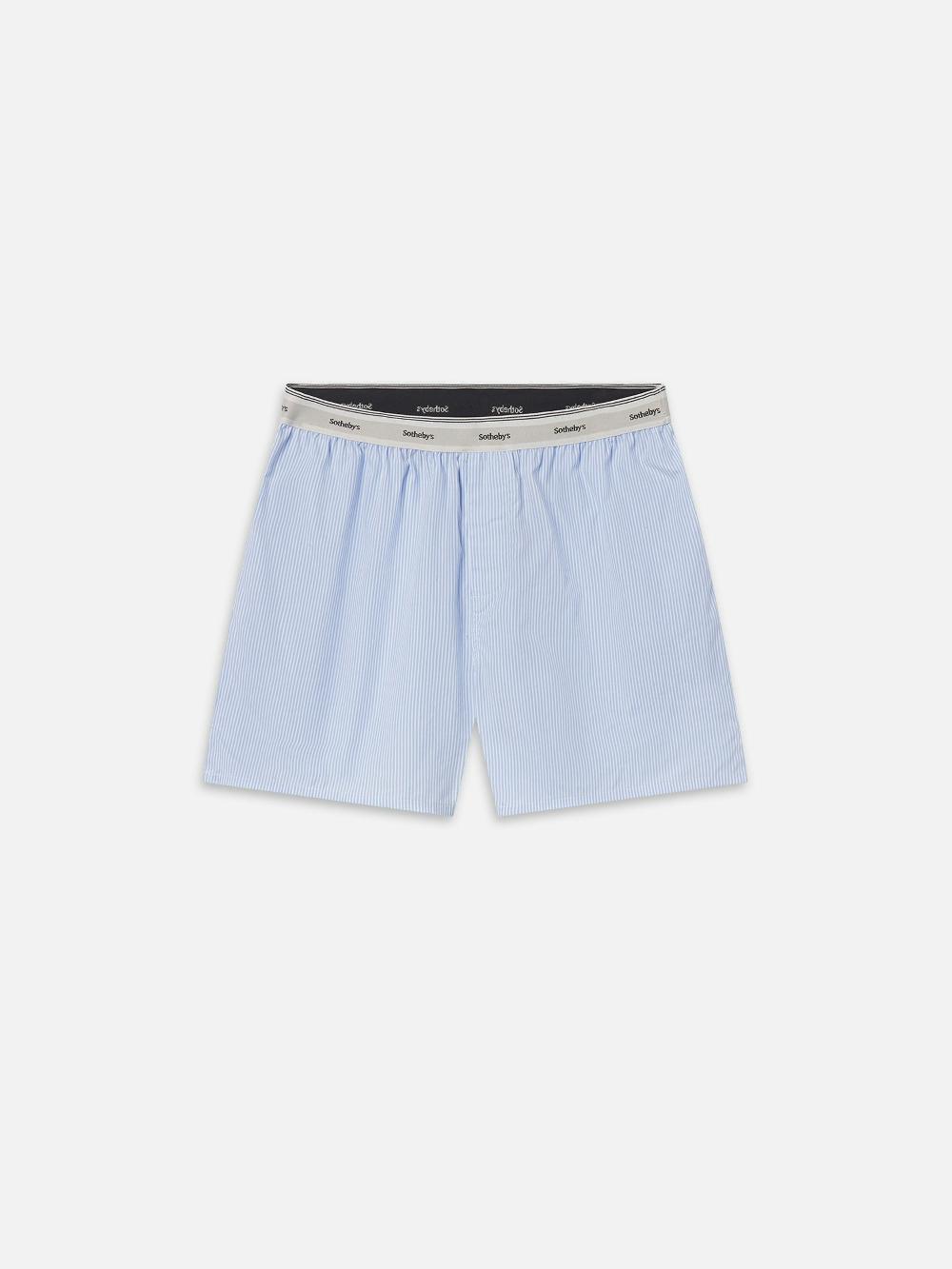 frame Sotheby’s Unisex Boxer Short in Blue Stripe