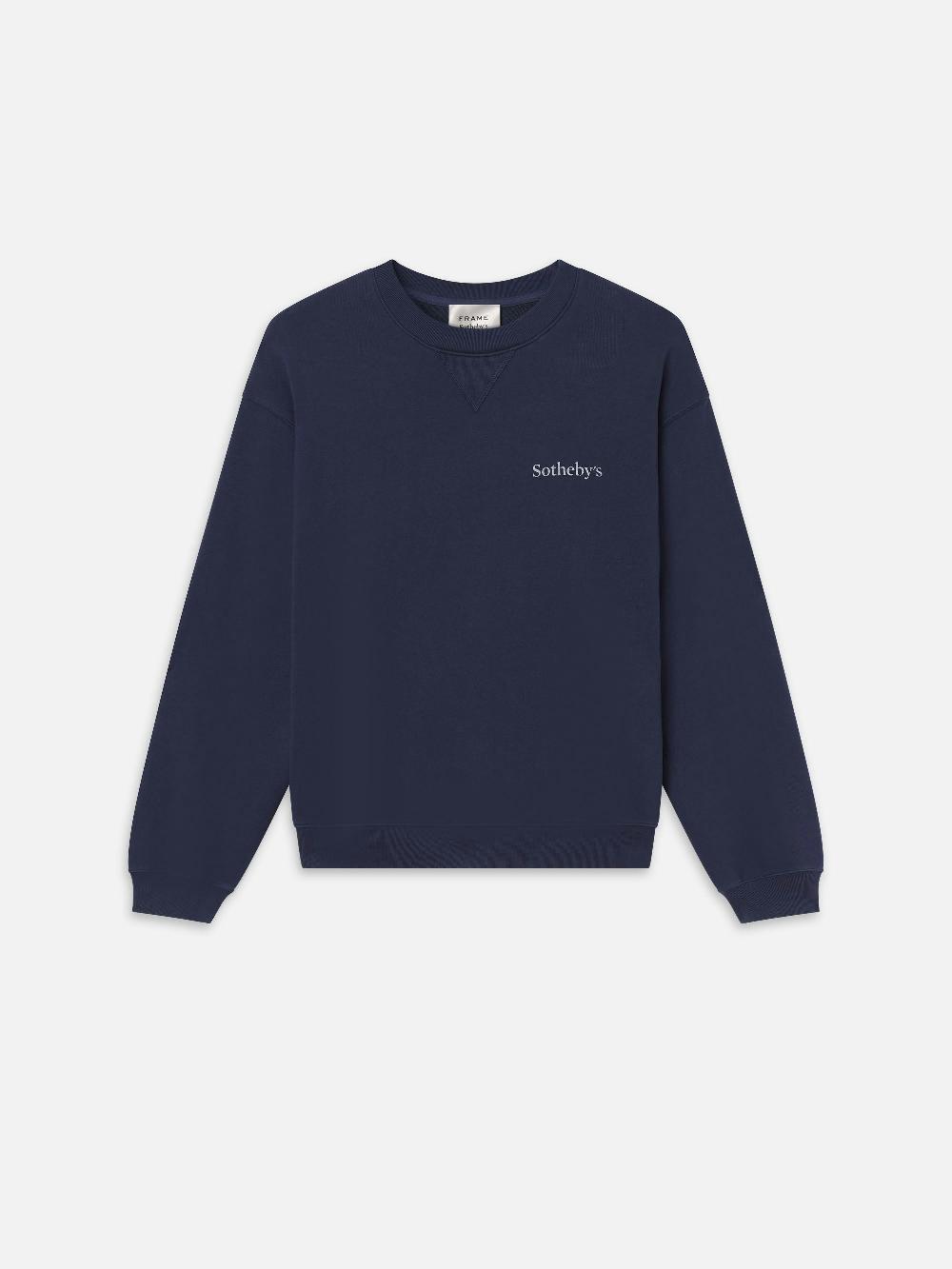 frame Sotheby's Unisex Crewneck Sweatshirt in Navy
