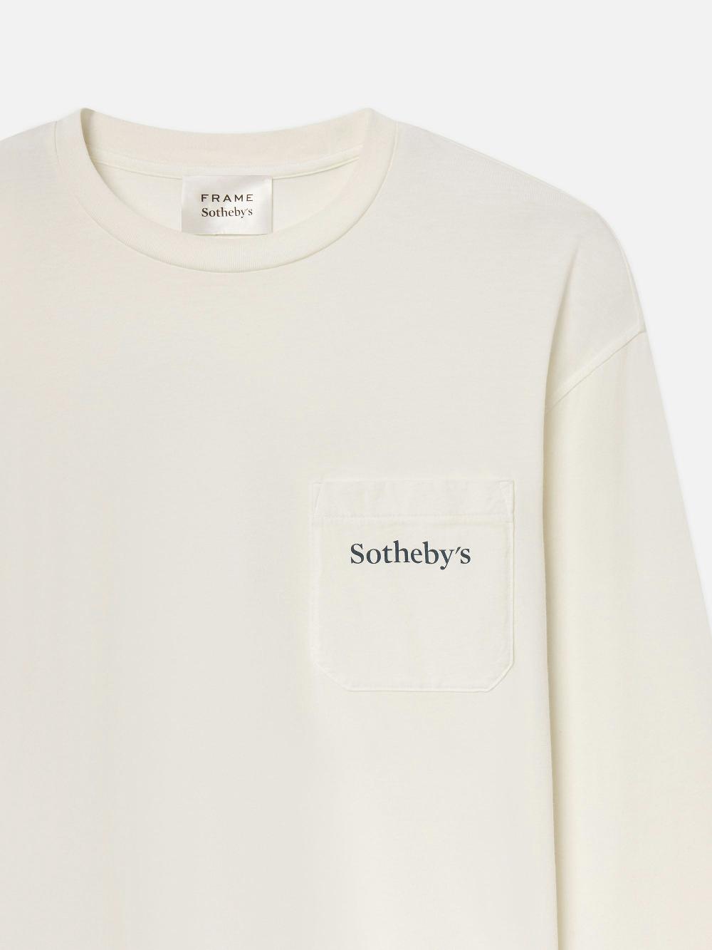 Frame Sotheby's Unisex Long Sleeve Tee In White