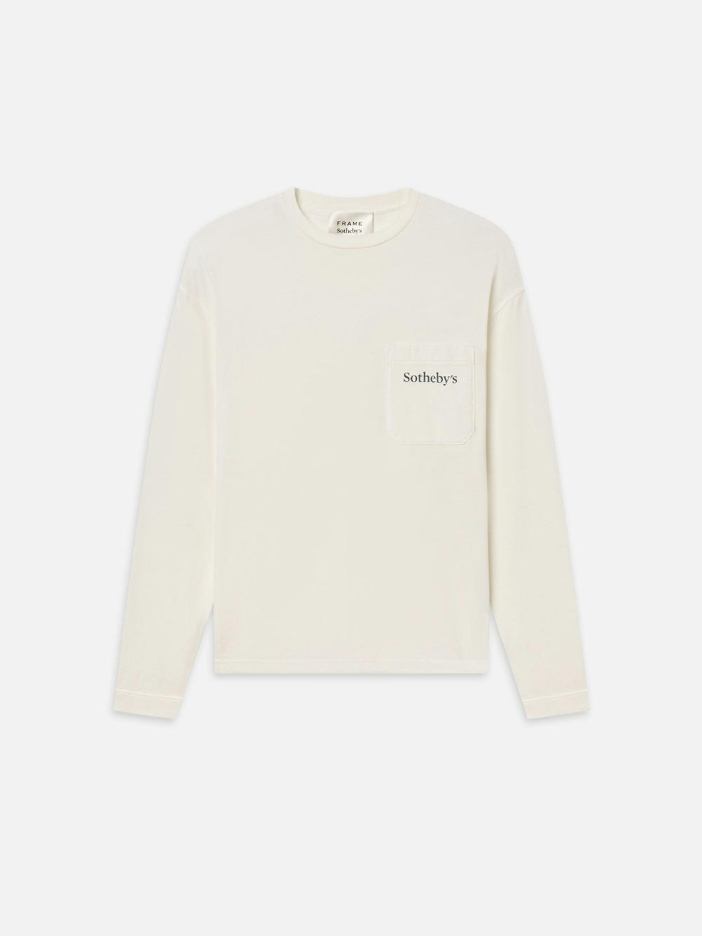 frame Sotheby's Unisex Long Sleeve Tee in White