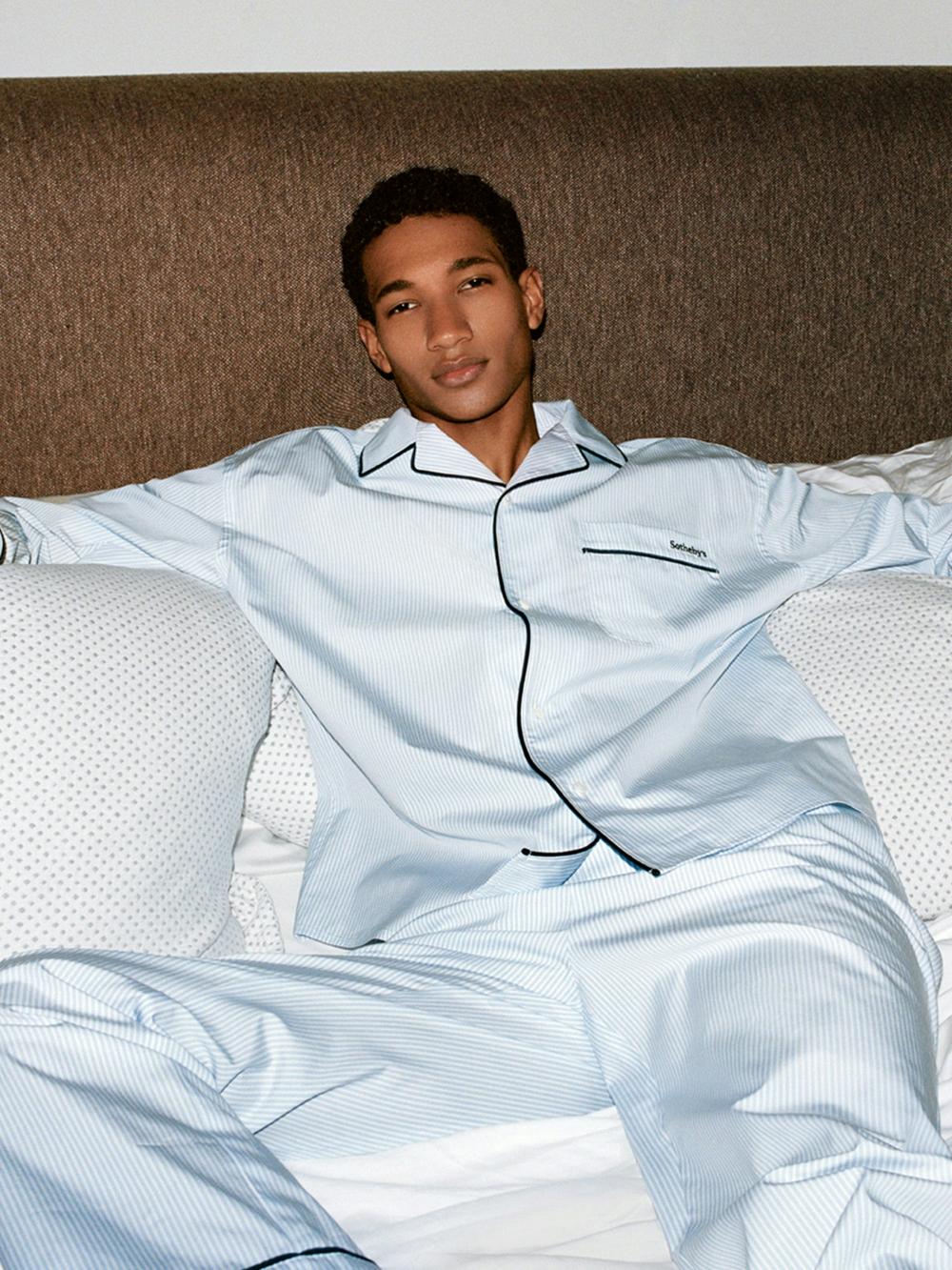 Frame Sotheby's Unisex Pajama Pant In Blue Stripe