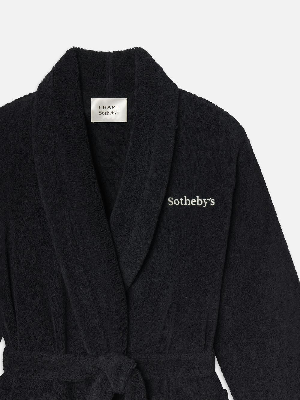 Frame Sotheby’s Unisex Terry Bathrobe In Navy