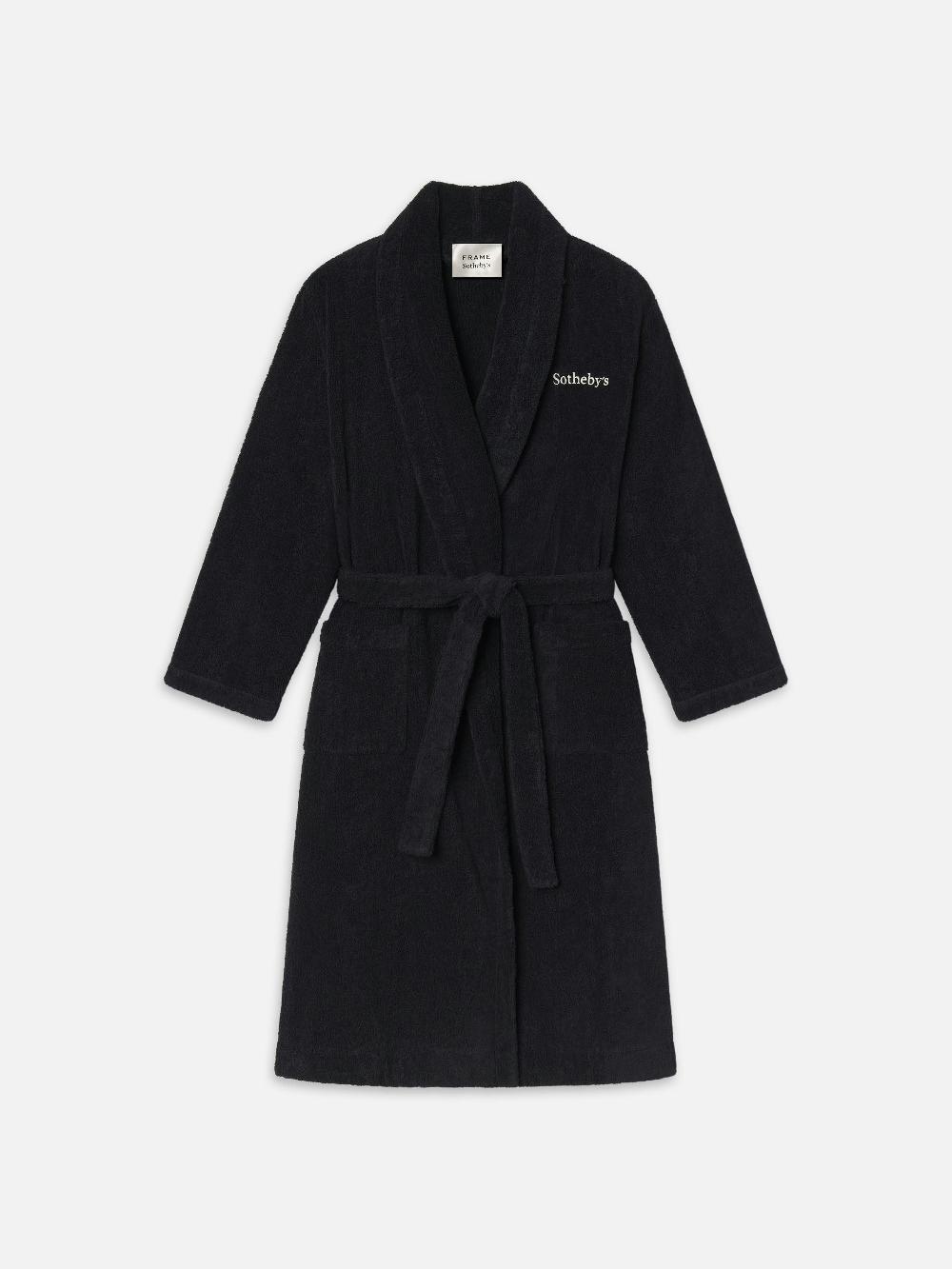 frame Sotheby’s Unisex Terry Bathrobe in Navy