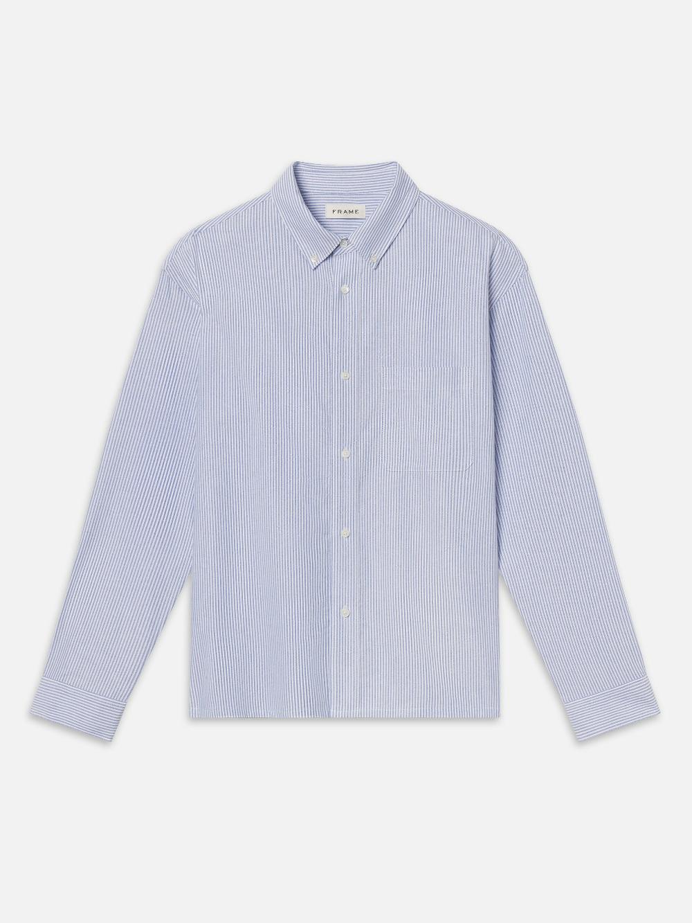 frame Stripe Shirt in Blue Stripe