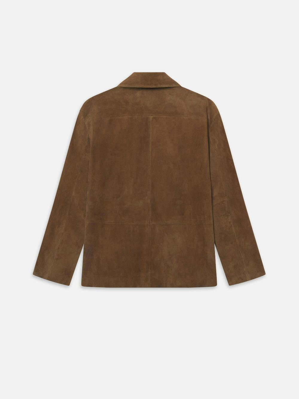 Frame Suede Blazer In Caramel