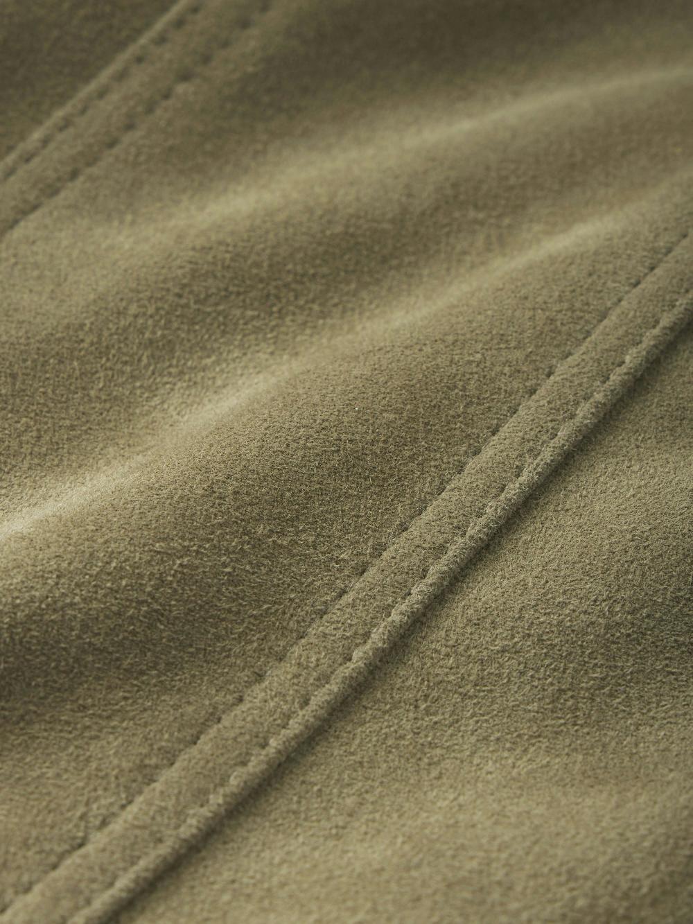 Frame Suede Jacket In Light Olive