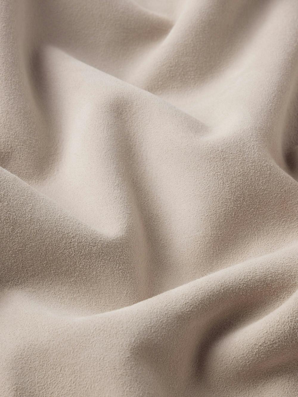 Frame Suede Overshirt In Stone Beige