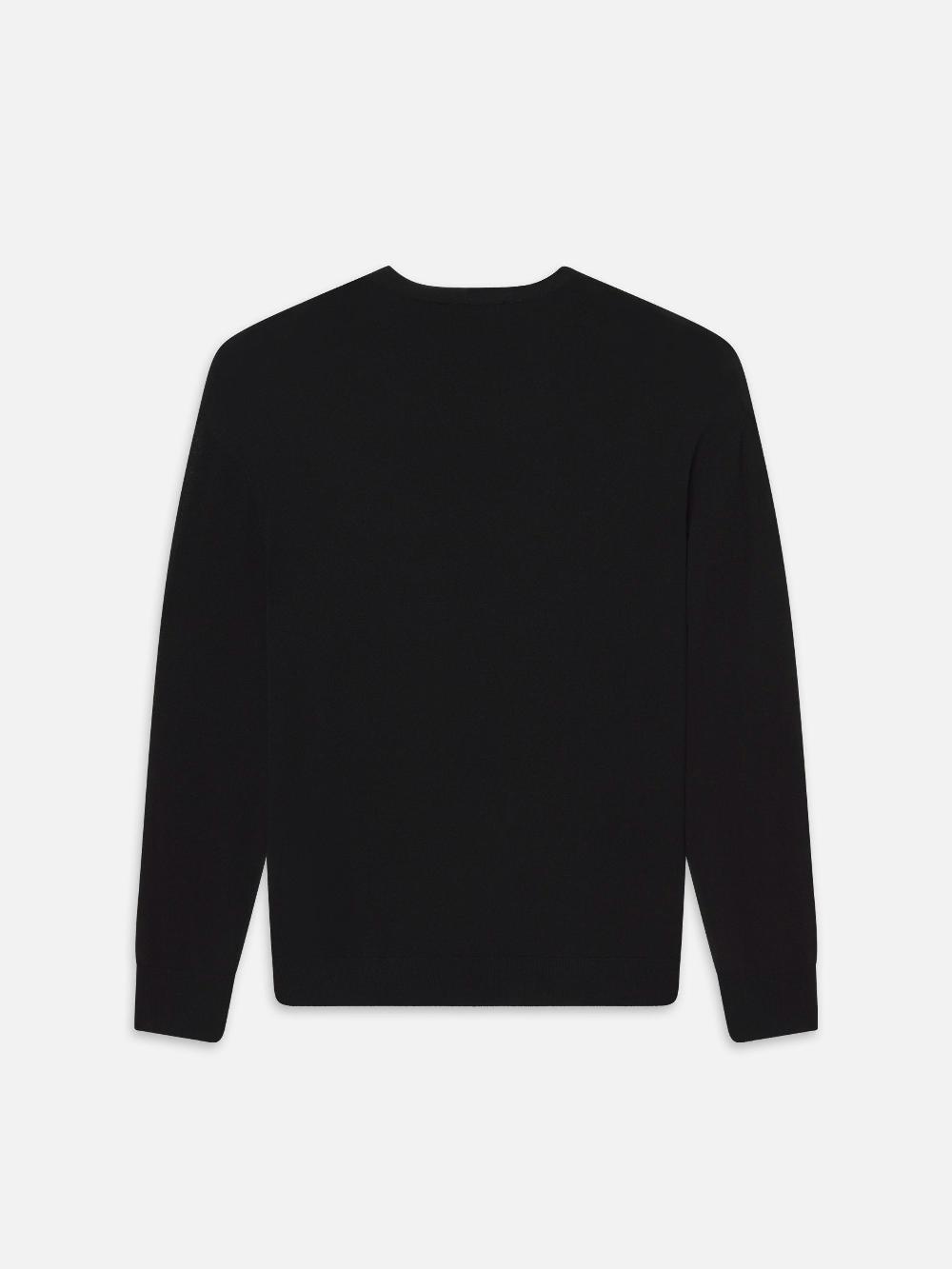 Frame Superfine Crewneck Sweater In Black
