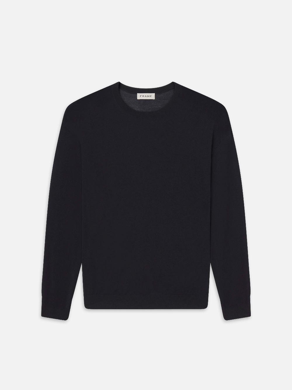 frame Superfine Crewneck Sweater in Dark Navy