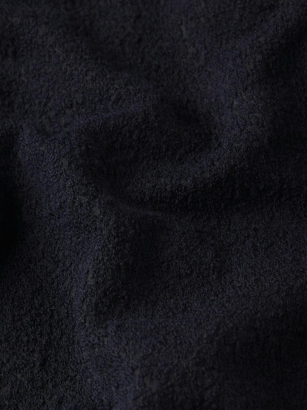 Frame Terry Short Sleeve Shirt In Dark Navy