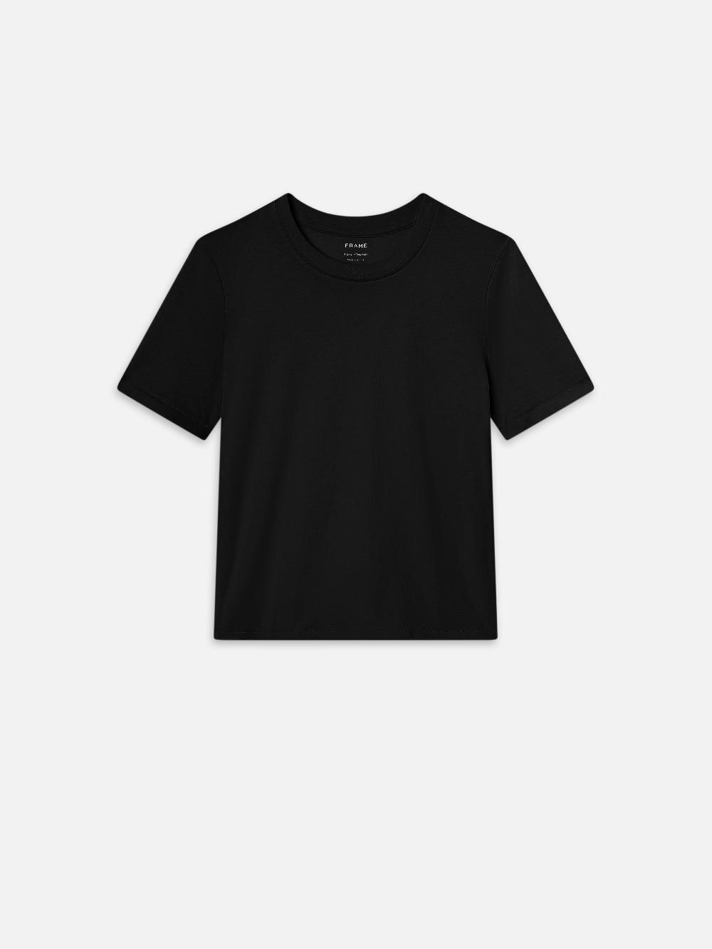 frame The Baby Tee in Black