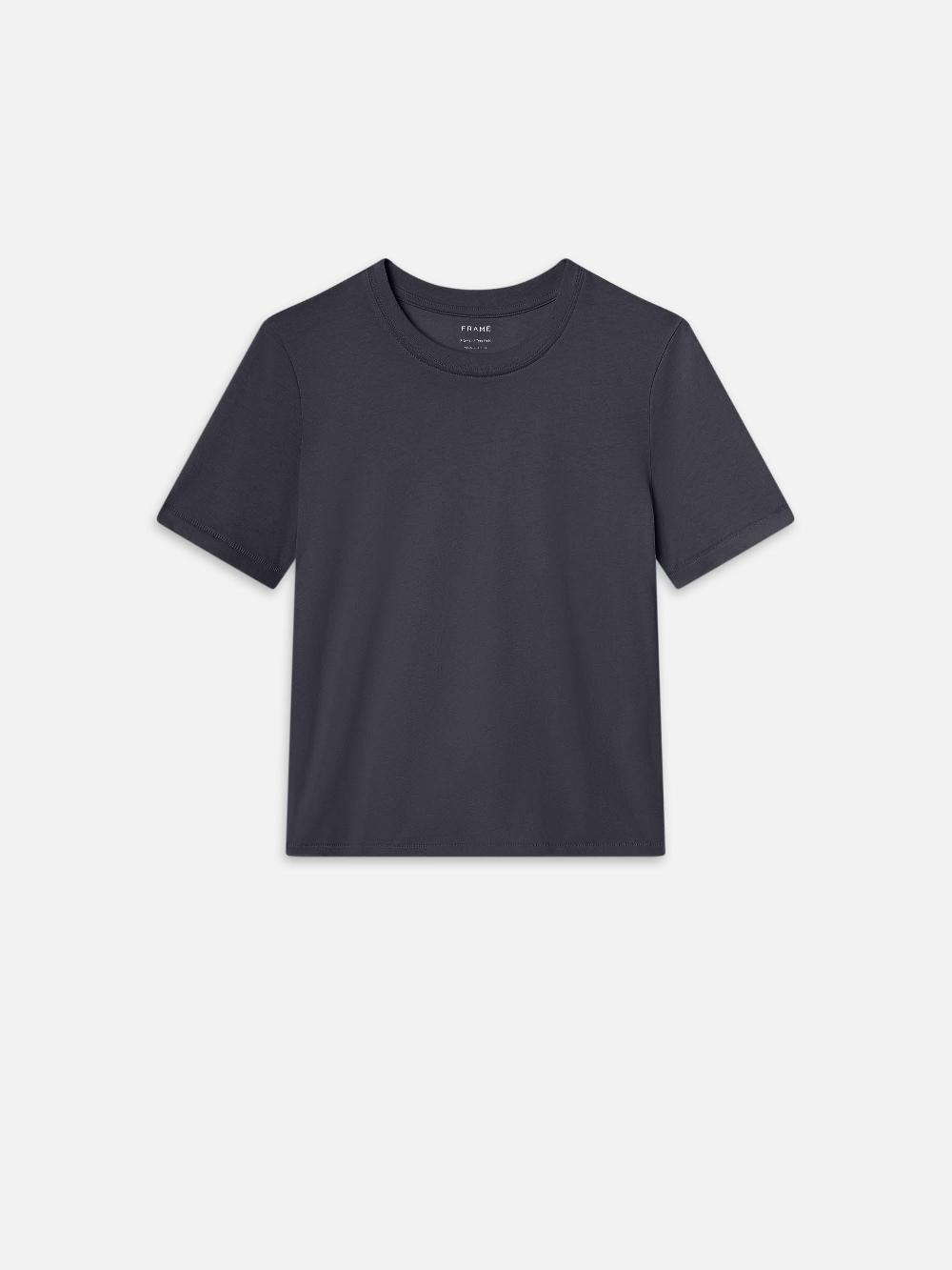frame The Baby Tee in Navy