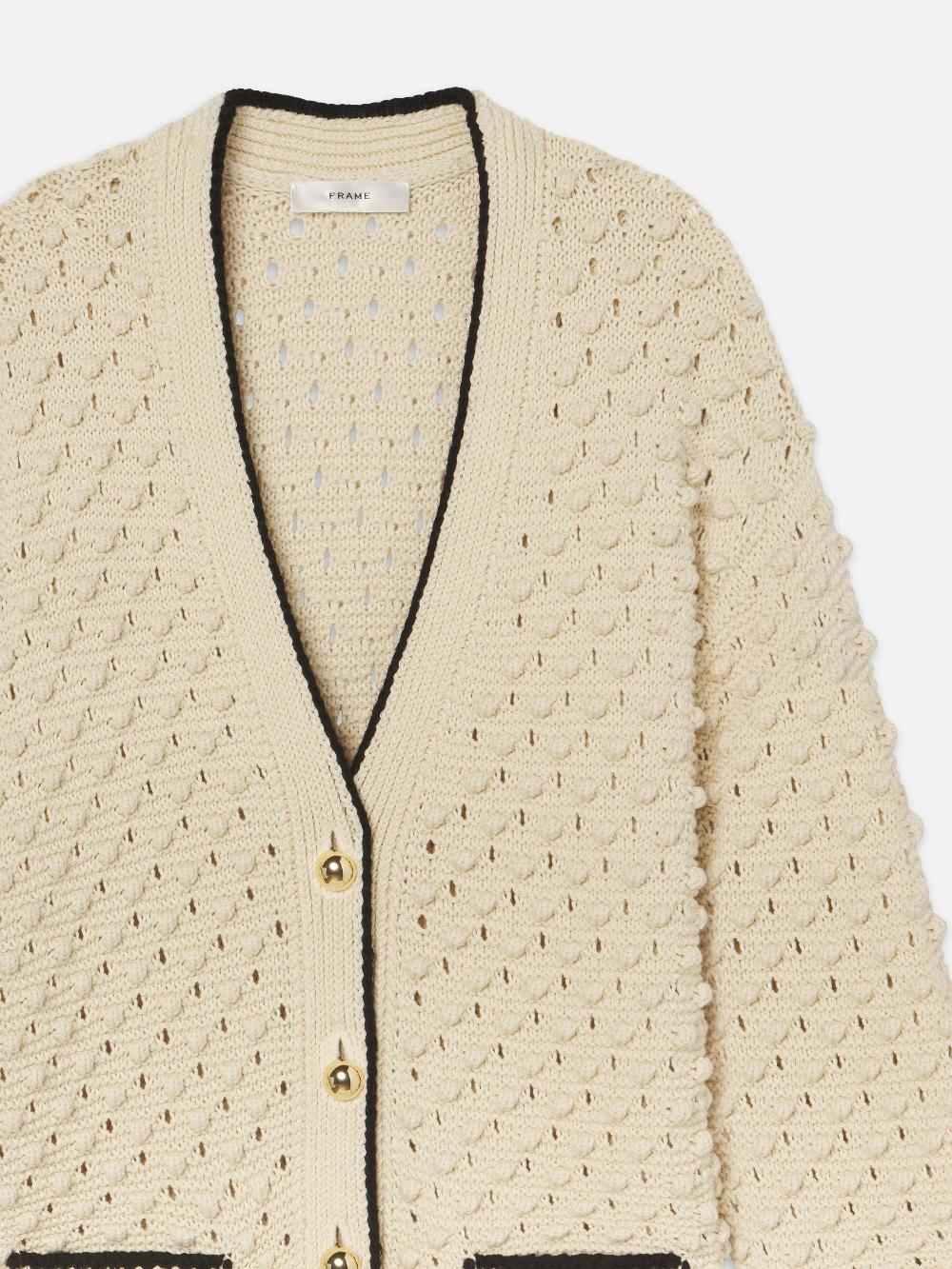 Frame The Bauble Cardigan In Cream