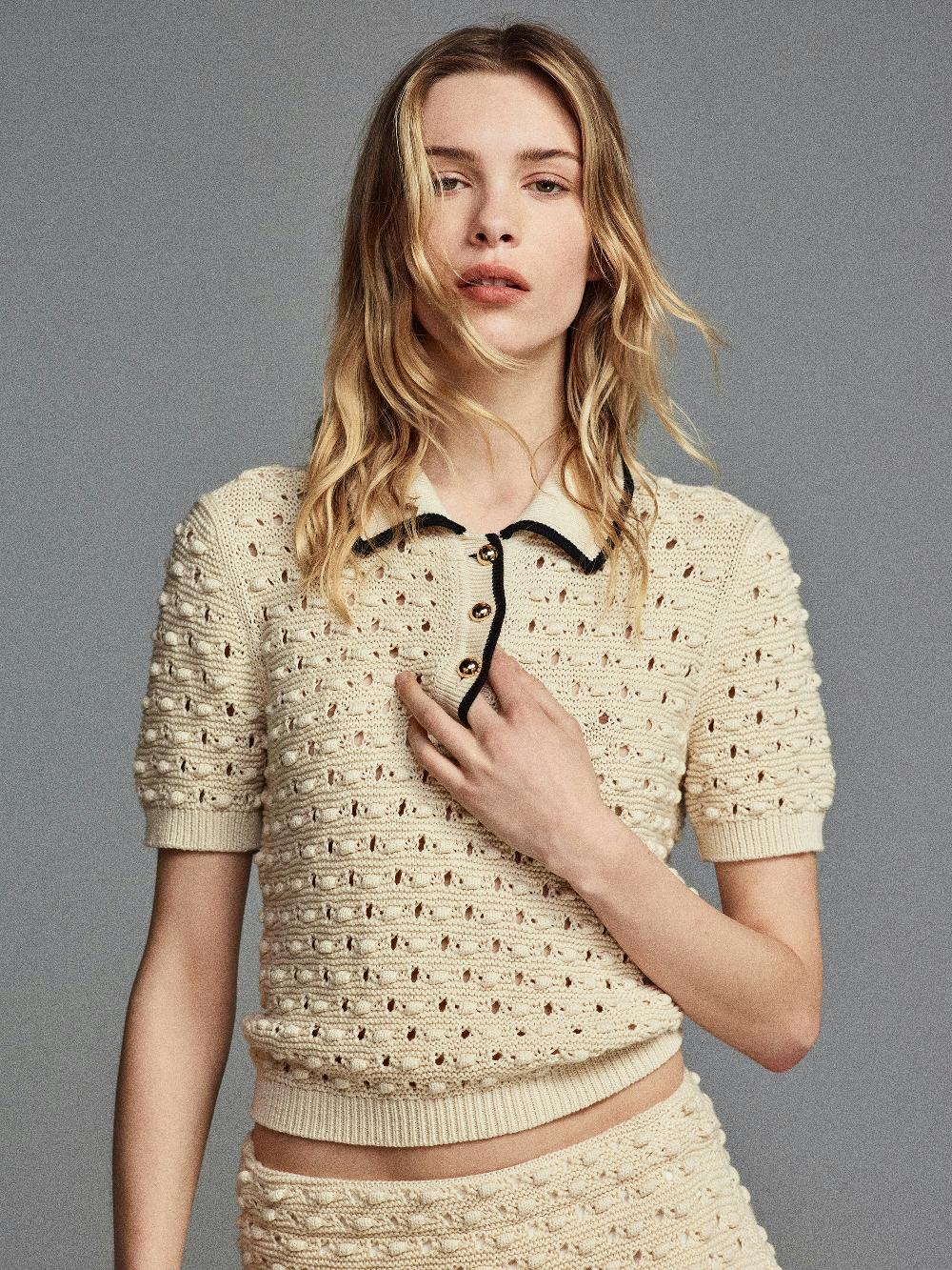 Frame The Bauble Polo In Cream
