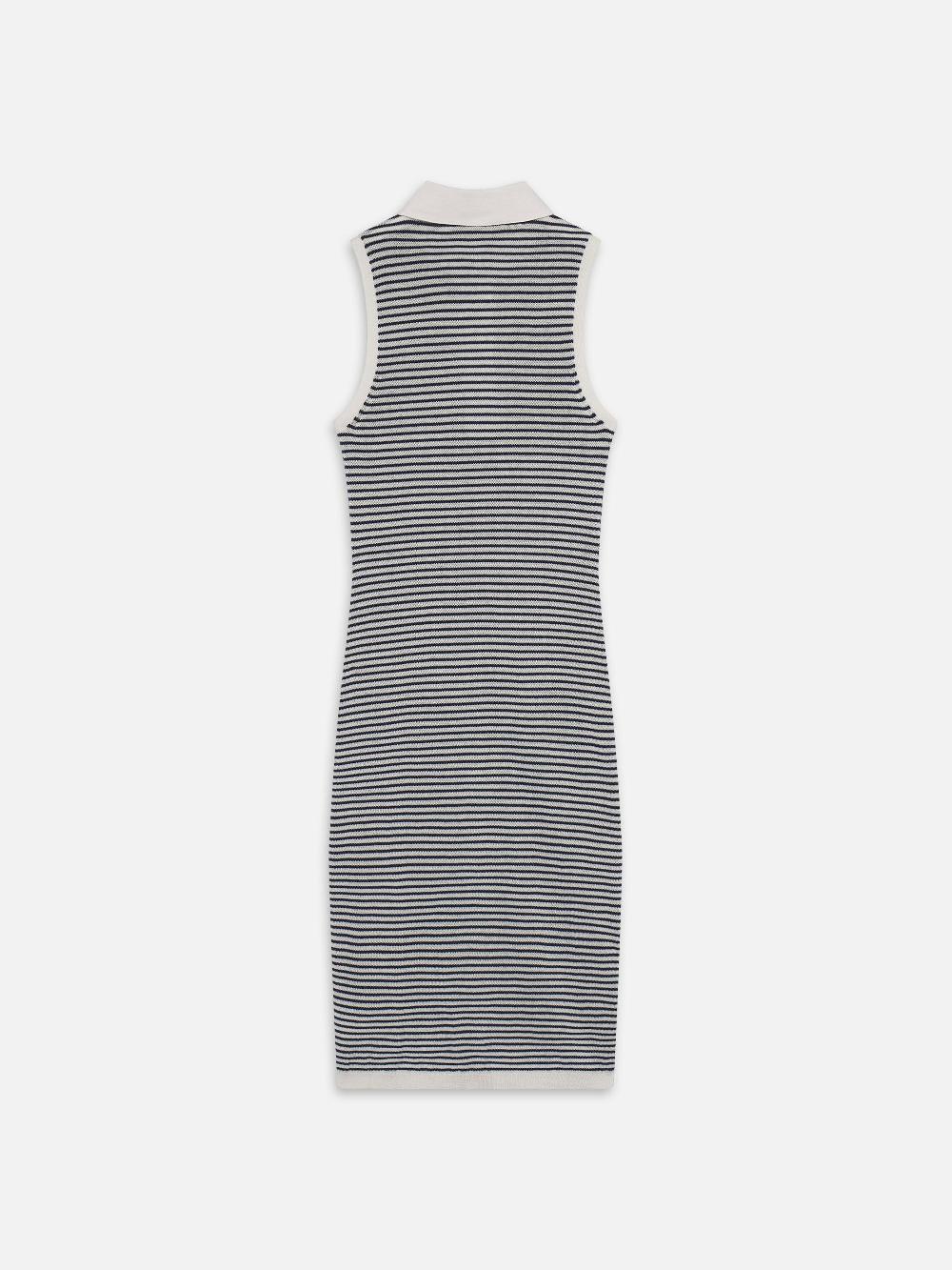 Frame The Bold Stripe Dress In Navy Multi