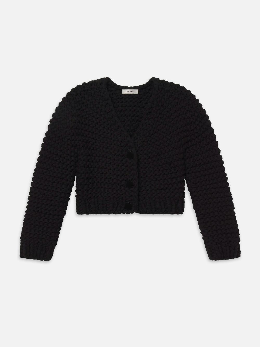 frame The Bubble Cardi in Black