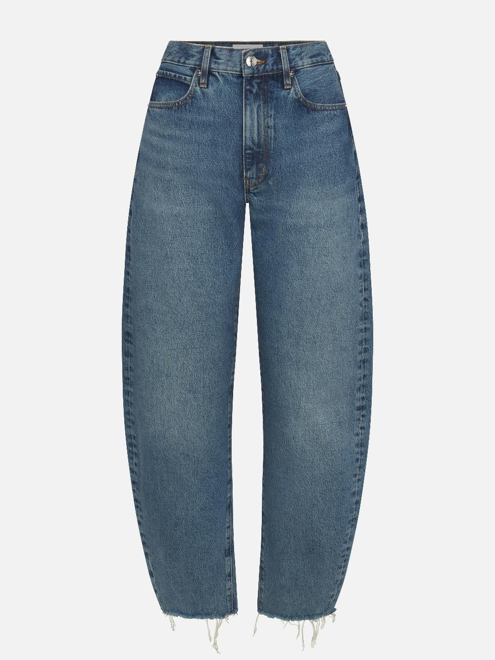 frame The Bubble Crop in Knock Out Raw Fray