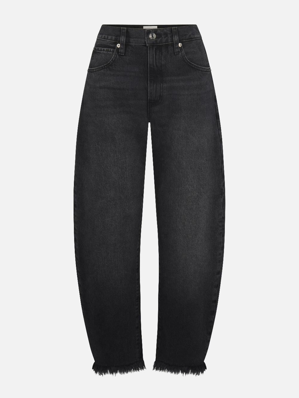 frame The Bubble Crop in Limitless Raw Fray