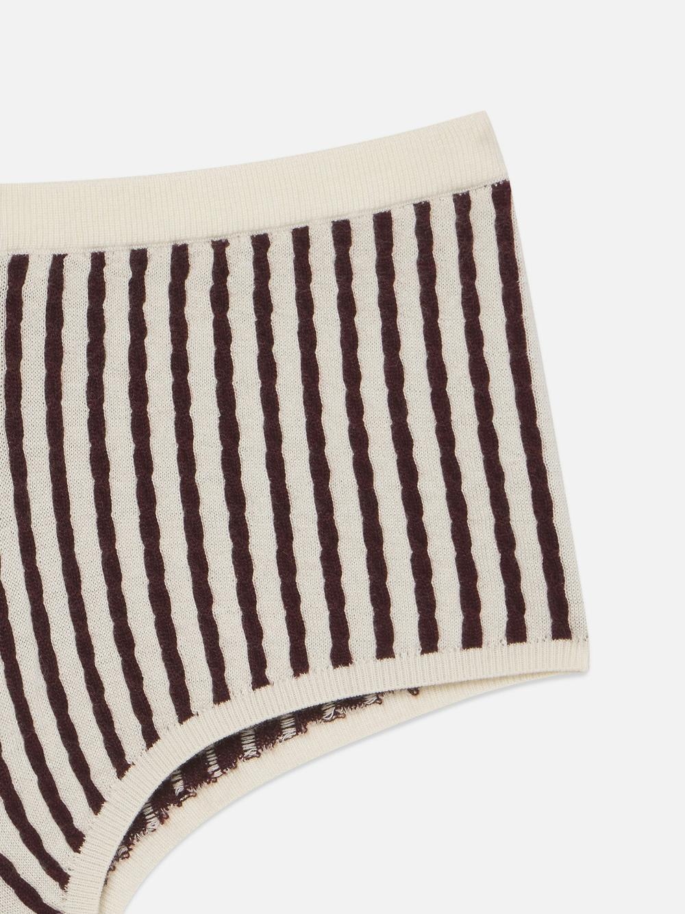 Frame The Cable Shorts In Burgundy Multi