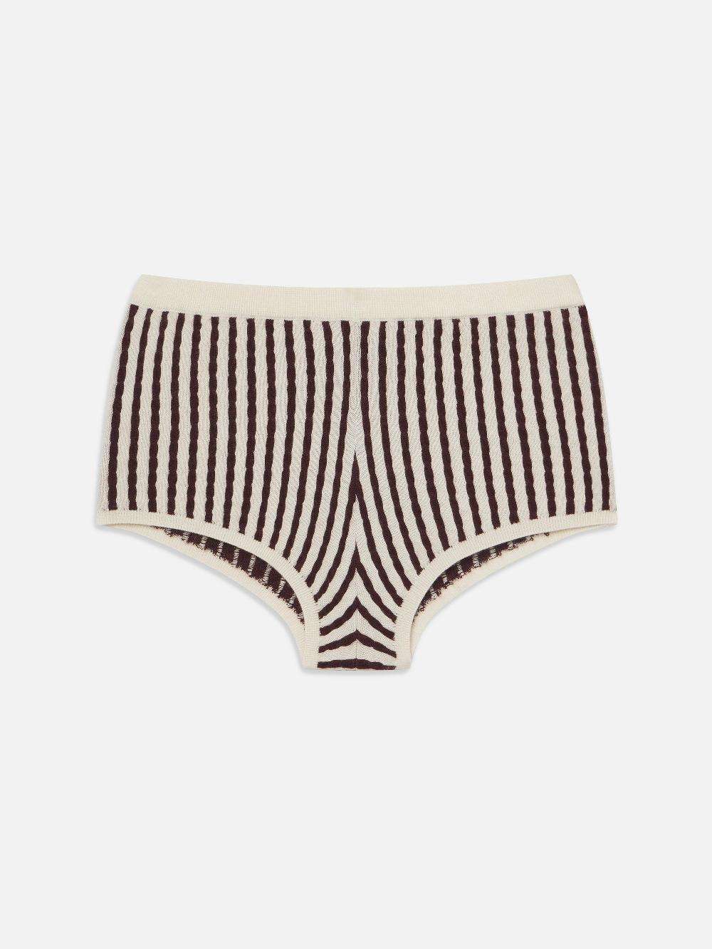 frame The Cable Shorts in Burgundy Multi