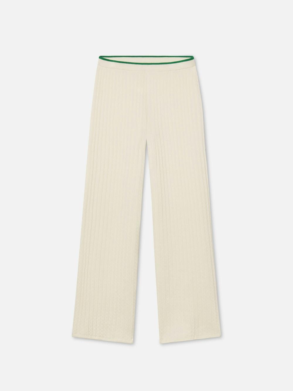 frame The Cable Sweat Pants in Kelly Green Multi