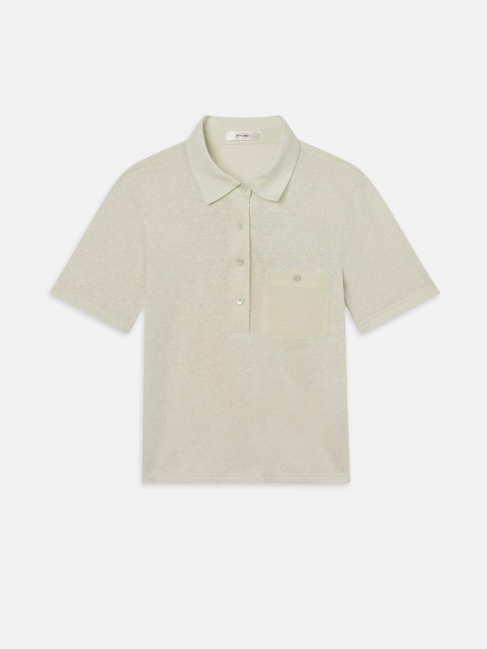 frame The Caddy Polo in Soft Mint