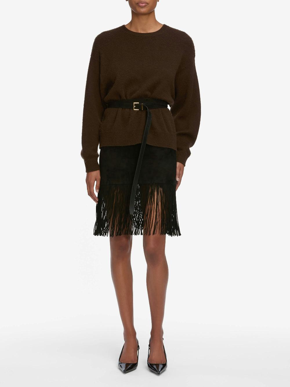 Frame The Cashmere Brushed Sweater In Coffee