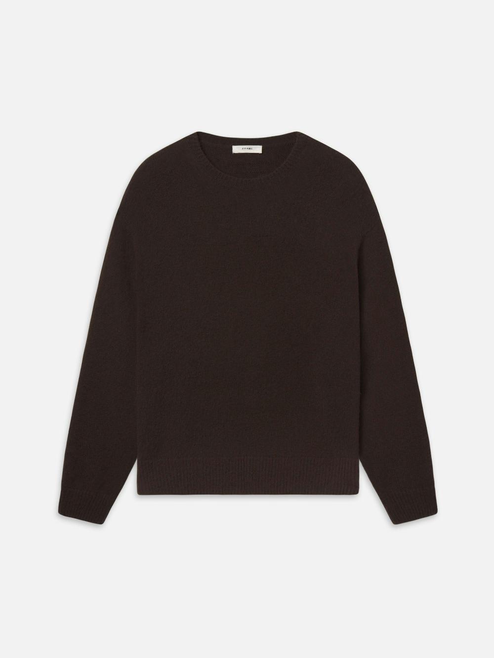 frame The Cashmere Brushed Sweater in Coffee