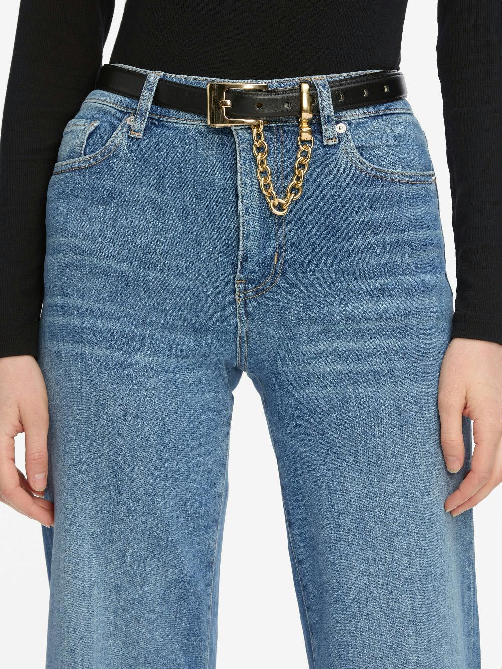 Frame The Chain Detail Belt In Black