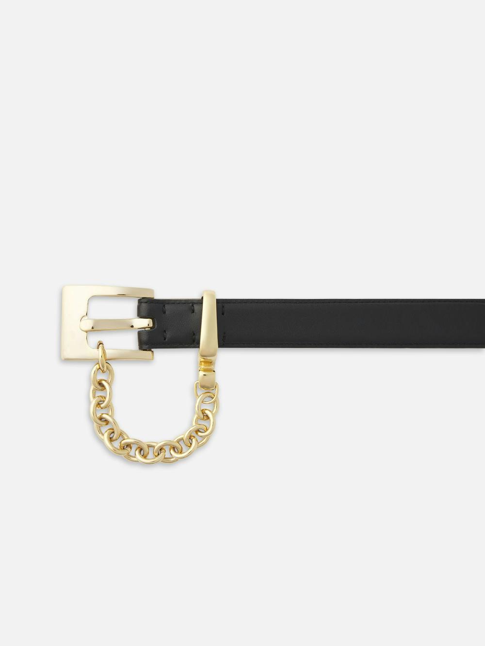 Frame The Chain Detail Belt In Black