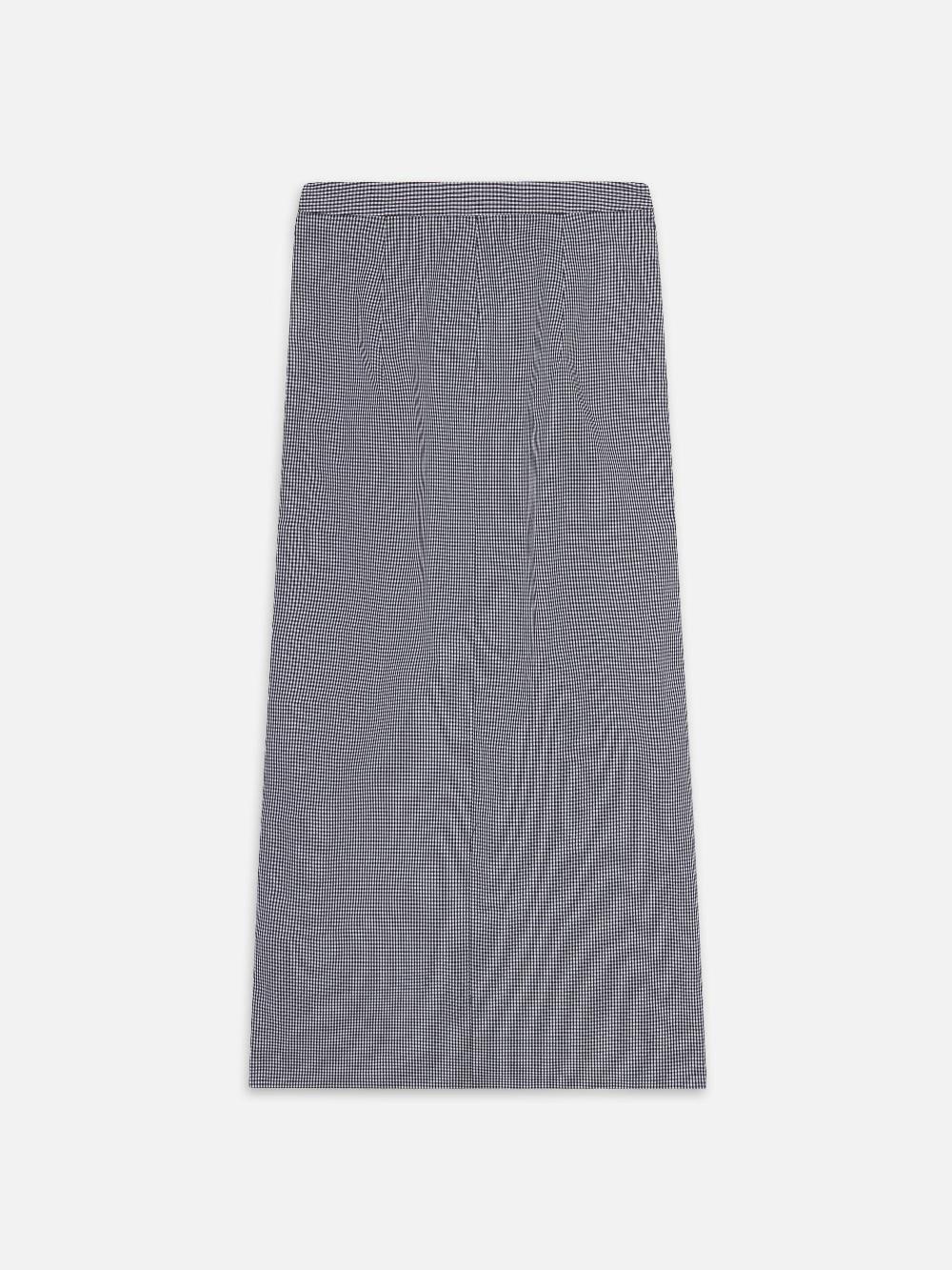 Frame The Check Skirt In Navy Multi