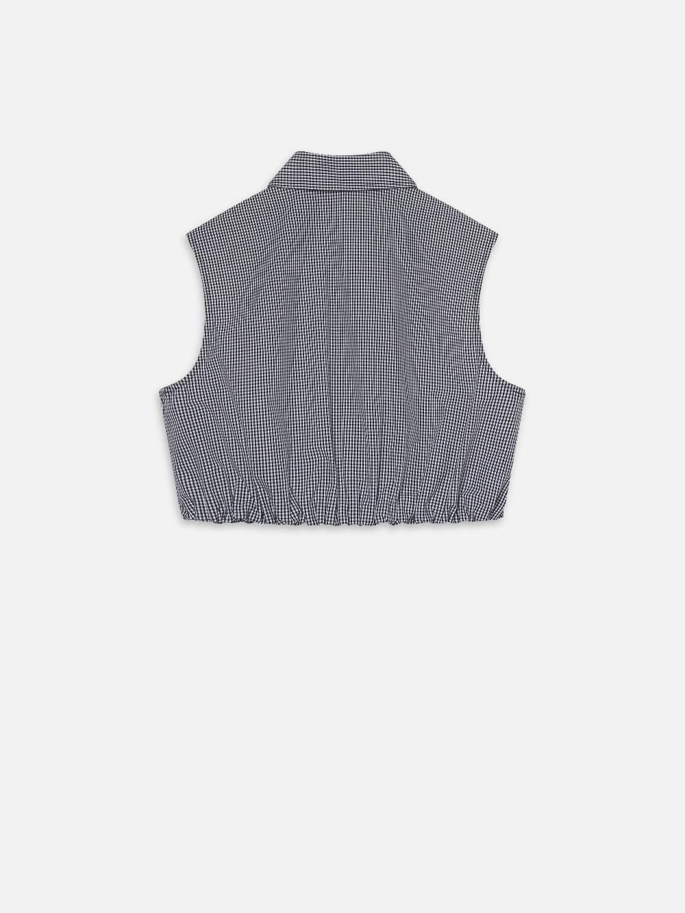 Frame The Check Top In Navy Multi