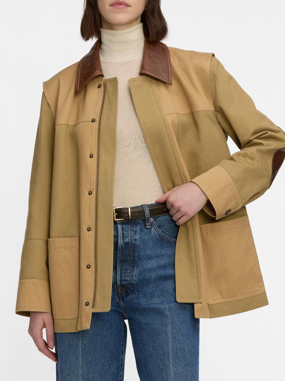 Frame The Chore Jacket In Khaki