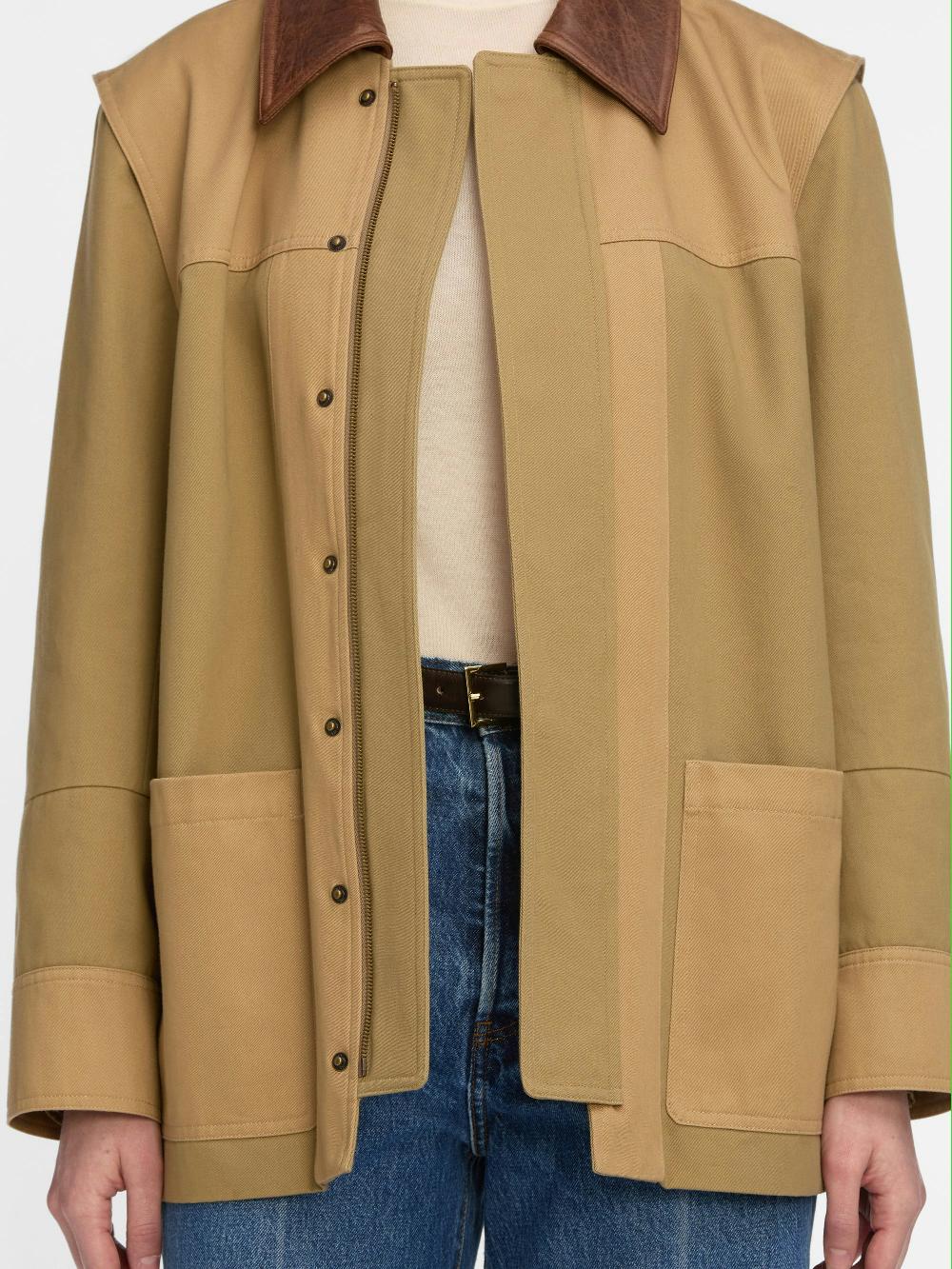 Frame The Chore Jacket In Khaki