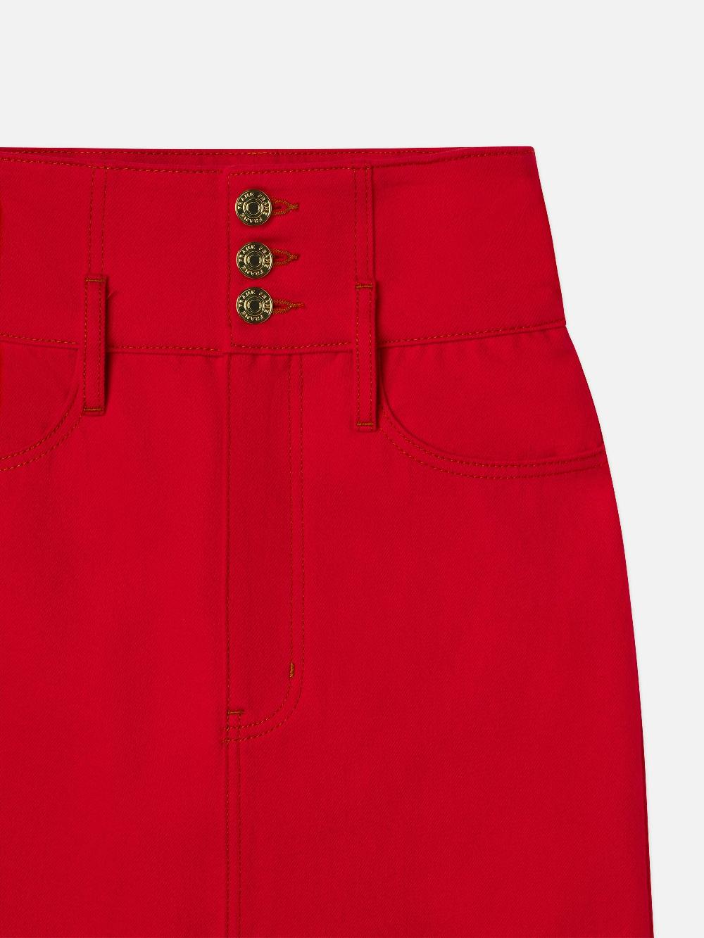 Frame The Corset Mini Skirt In Herrera Red