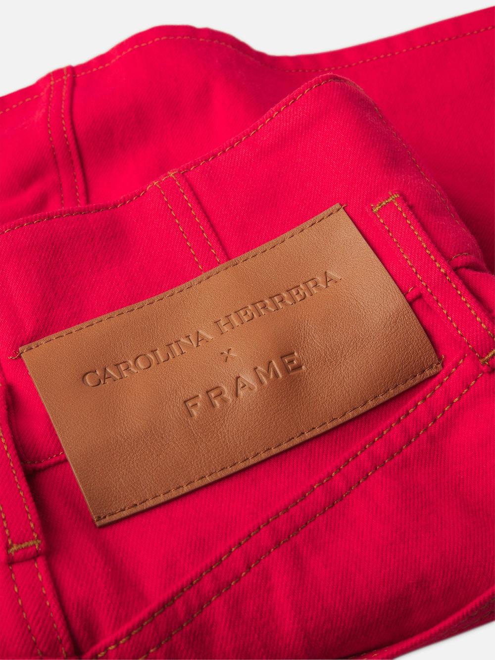 Frame The Corset Mini Skirt In Herrera Red