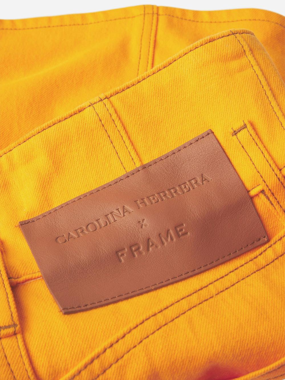 Frame The Corset Mini Skirt In Marigold