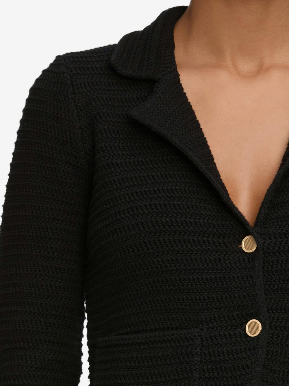 Frame The Crochet Blazer In Black