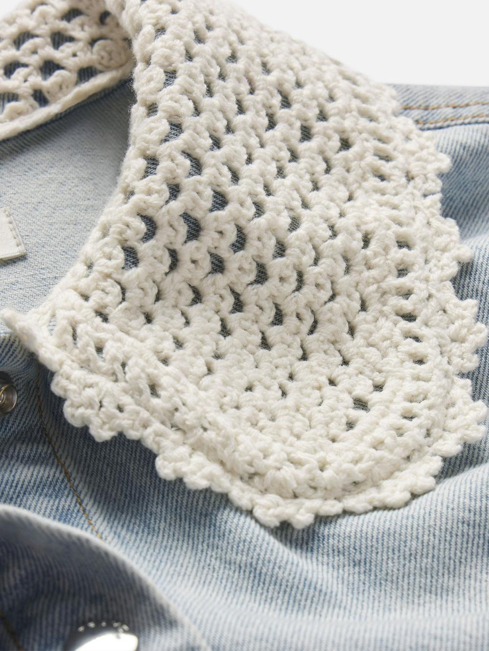 Frame The Crochet Collar Shirt In Florida