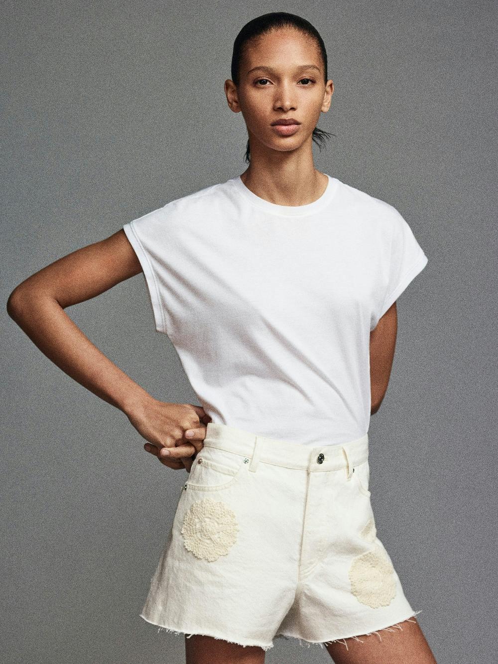 Frame The Crochet Dare Short In Flurry