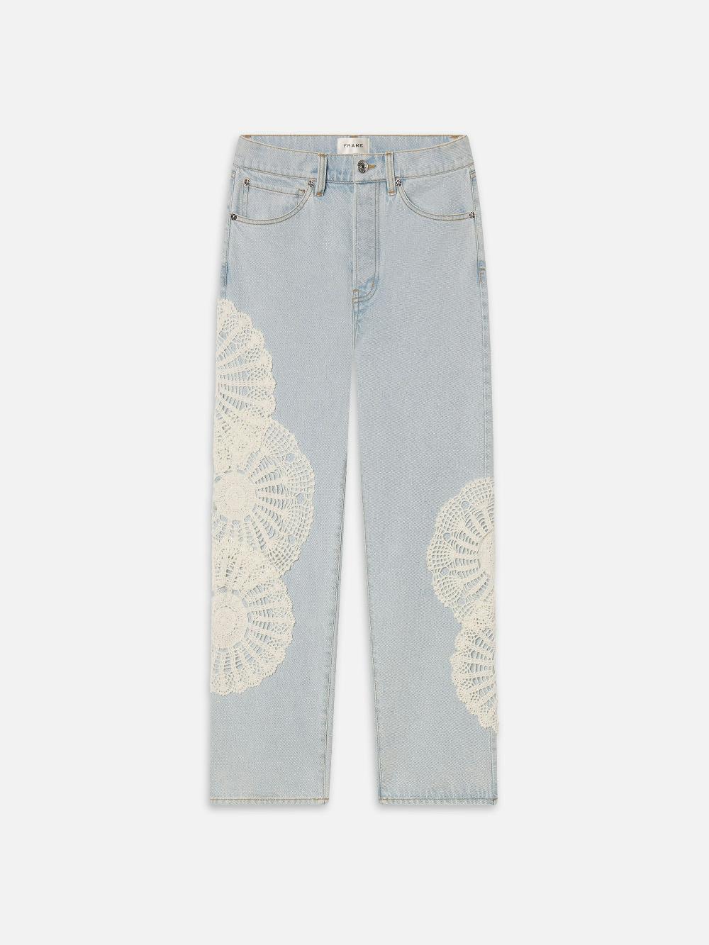 frame The Crochet Vertical Crop in Wisp