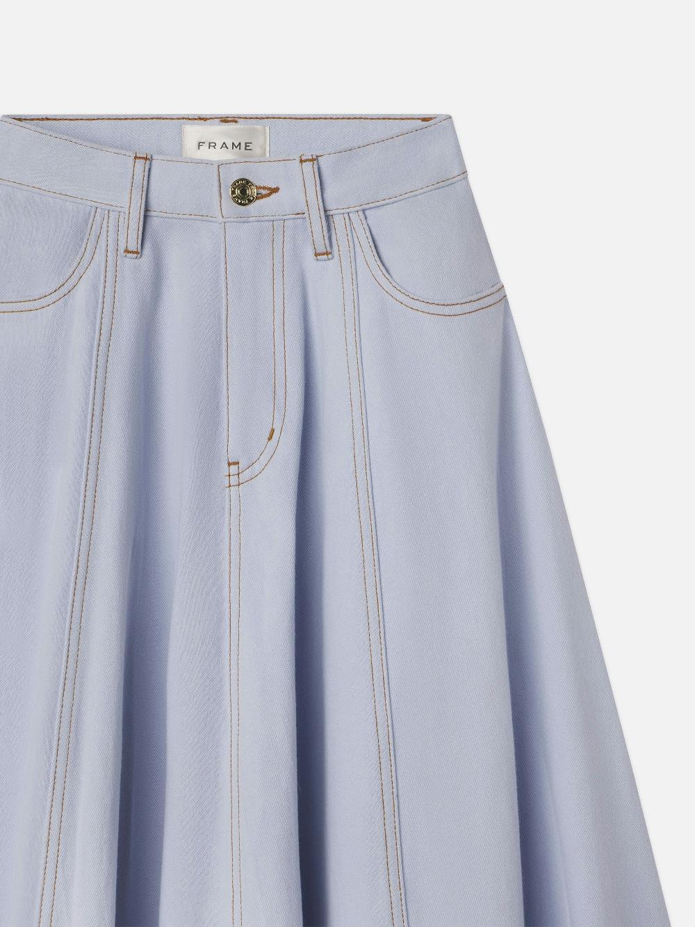 Frame The Denim Ball Skirt In Celeste
