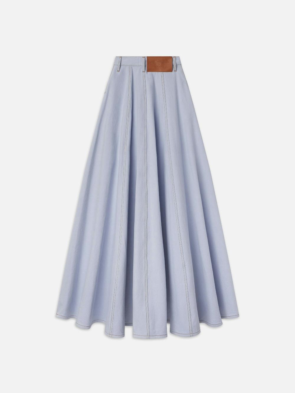 Frame The Denim Ball Skirt In Celeste