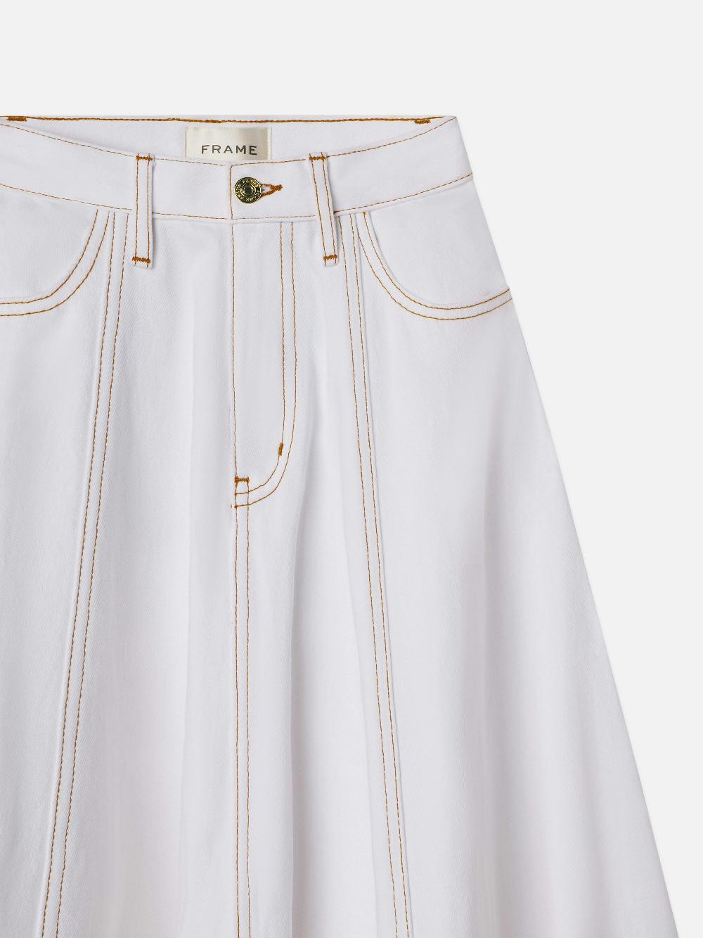 Frame The Denim Ball Skirt In White