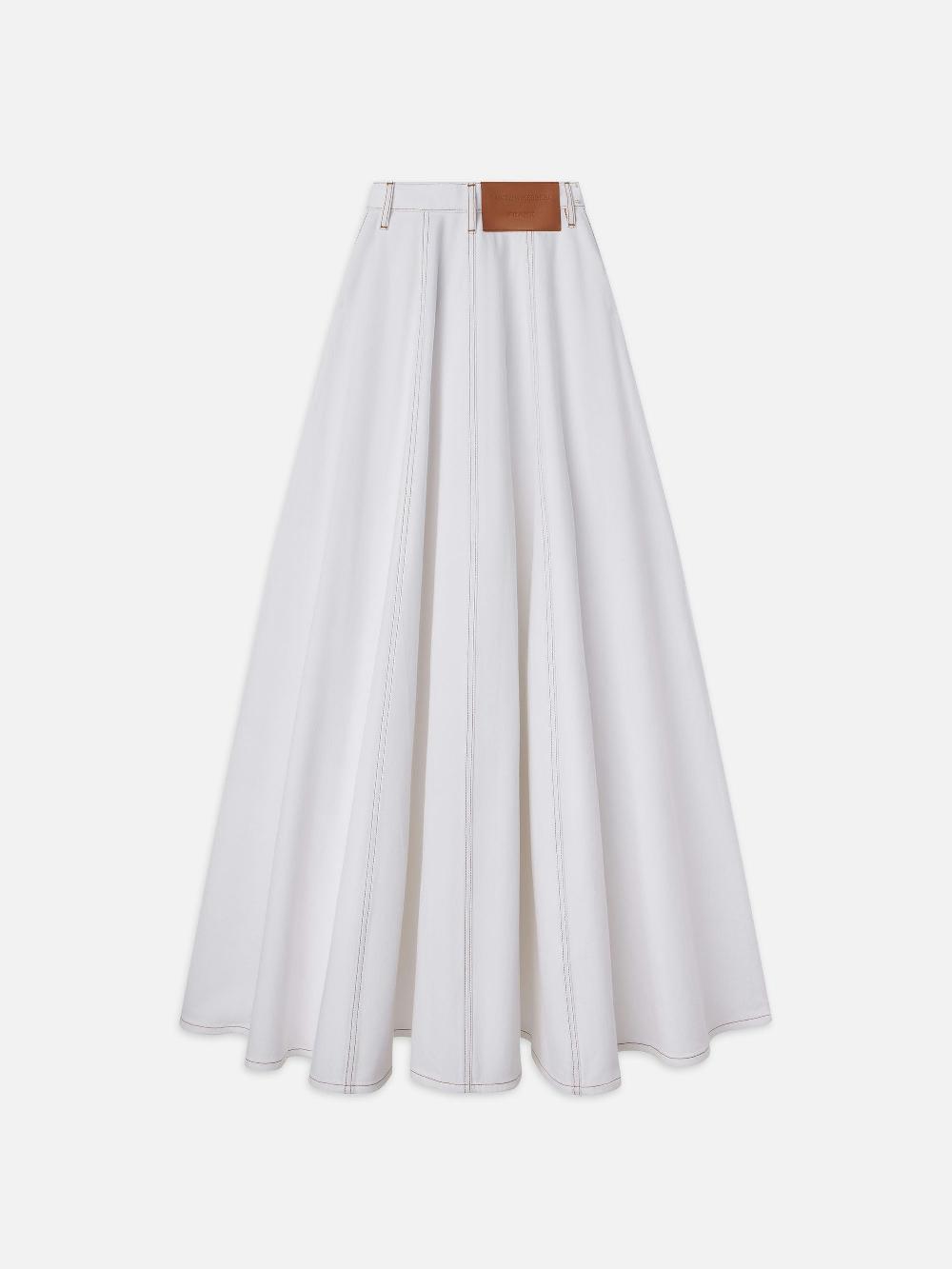 Frame The Denim Ball Skirt In White