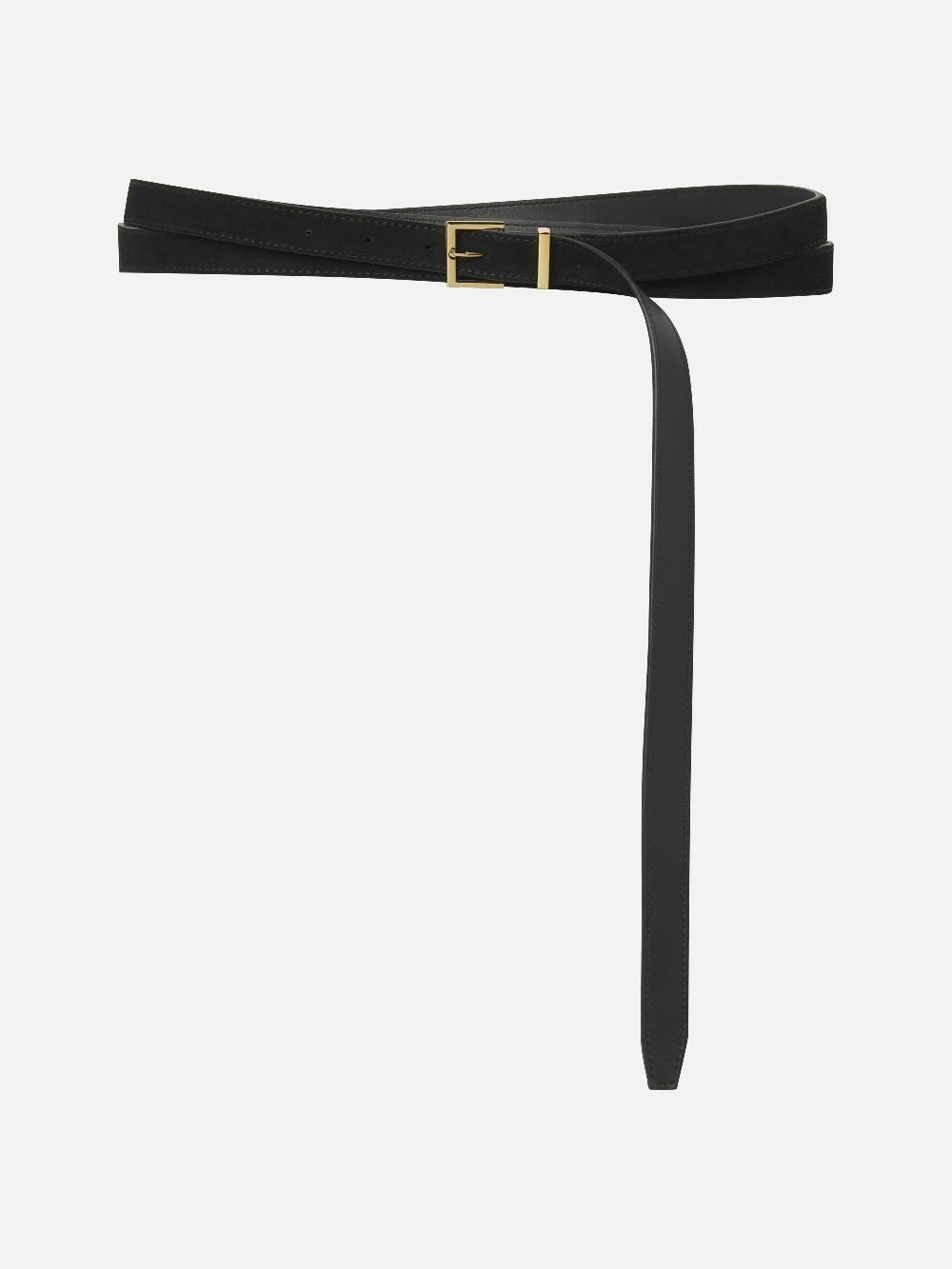 frame The Double Wrap Belt in Black