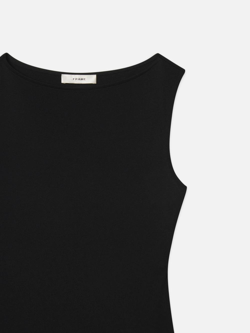 Frame The Drape Dress In Black