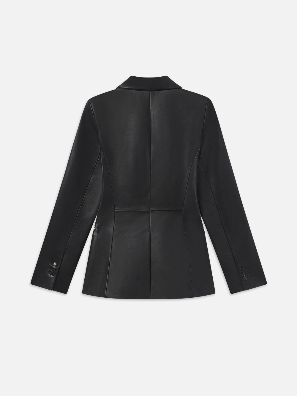 Frame The Femme Leather Blazer In Black
