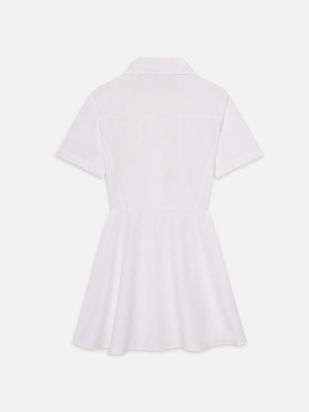 Frame The Flare Mini Dress In White