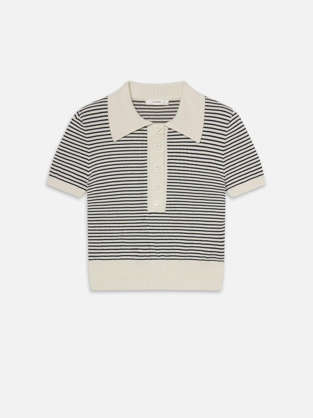 frame The Graduate Polo in Navy Multi